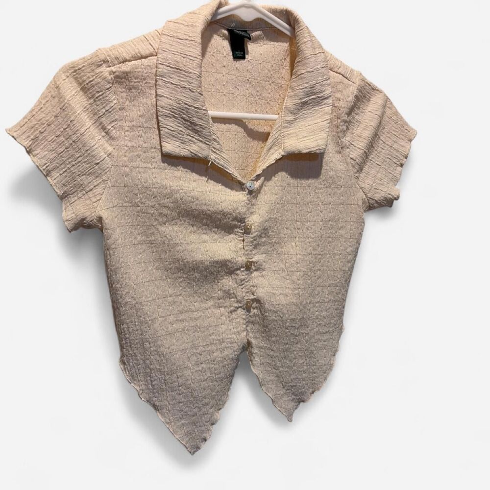 Unbranded Women's Cream and Pink Blouse